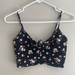 Floral cropped tank